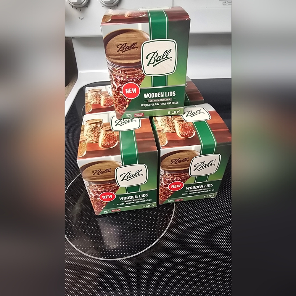 Ball Regular Mouth Wooden Lids 5pk - Picture 2 of 3